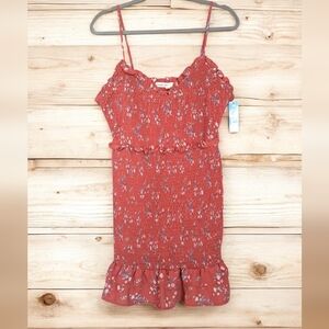 Floral Smocked Coral Dress